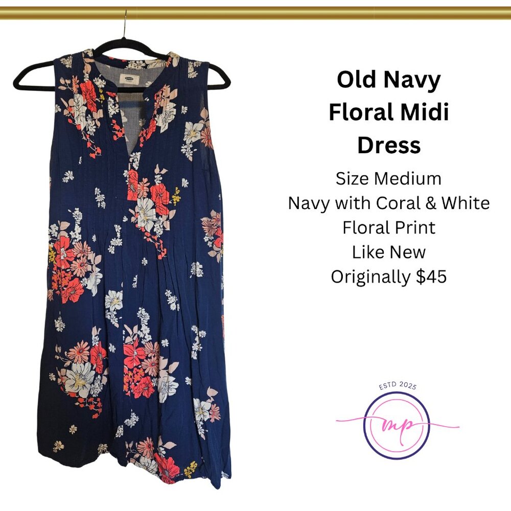 Old Navy Floral Midi Dress – Fun & Flirty!